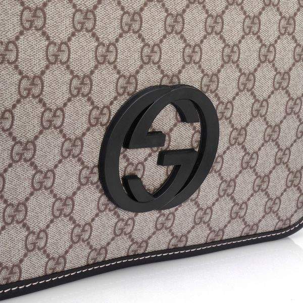 1:1 Gucci 222291 Men's Large Messenger Bag-Beige/Ebony GG Plus